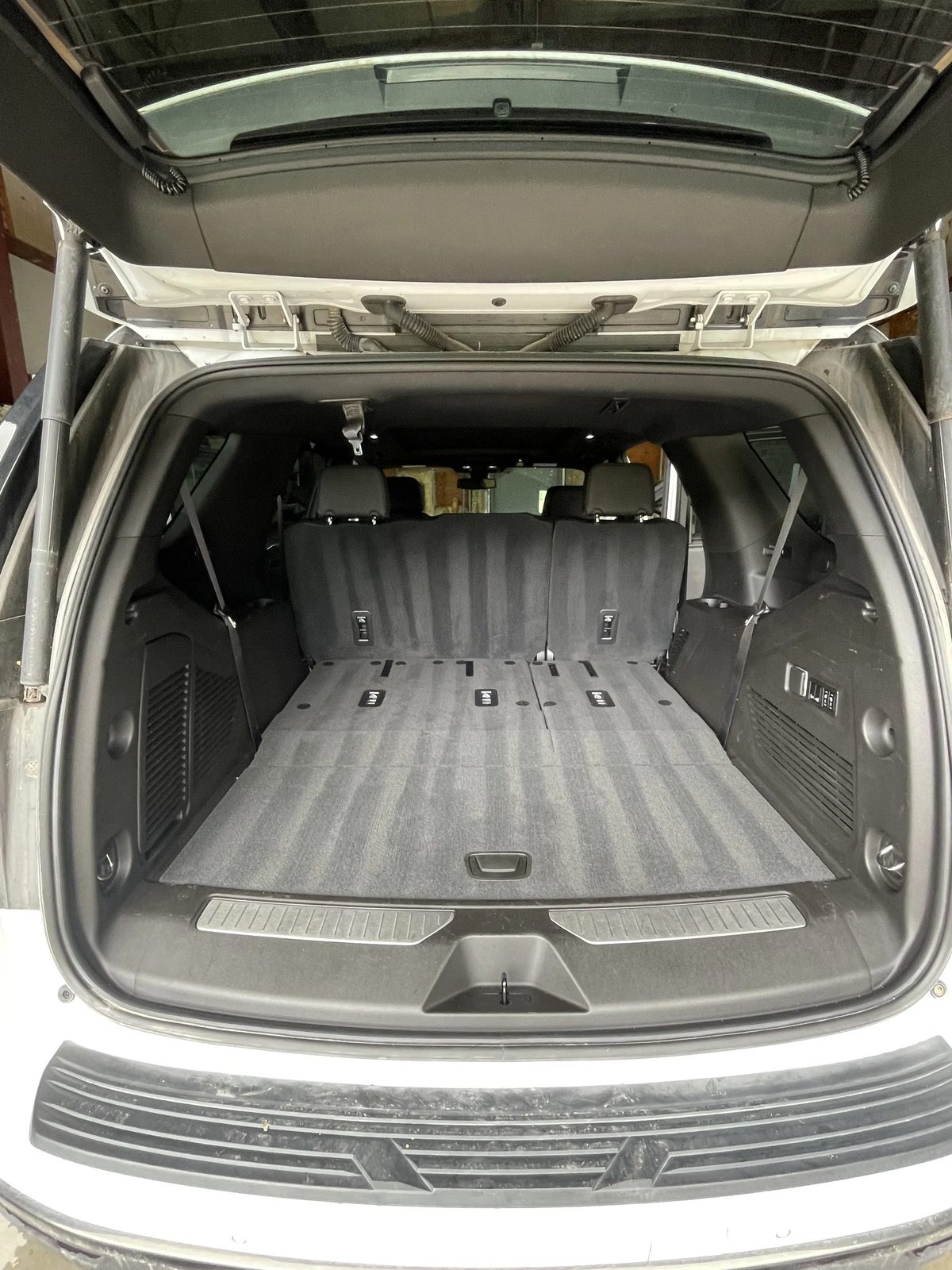 Vacuumed and cleaned SUV cargo area