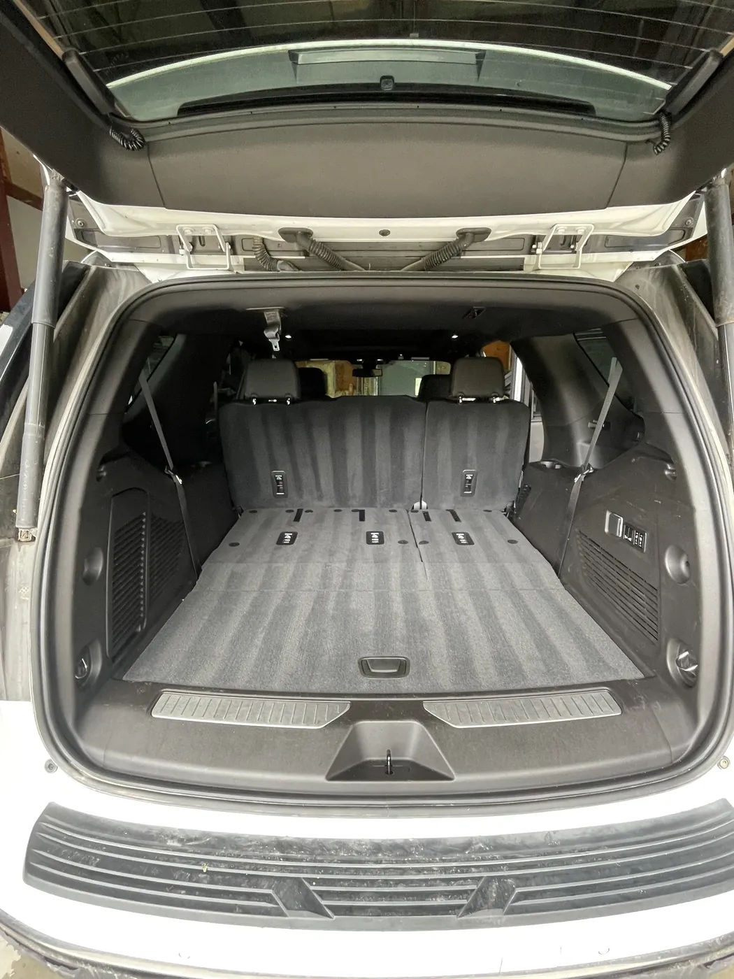 Vacuumed and cleaned SUV cargo area