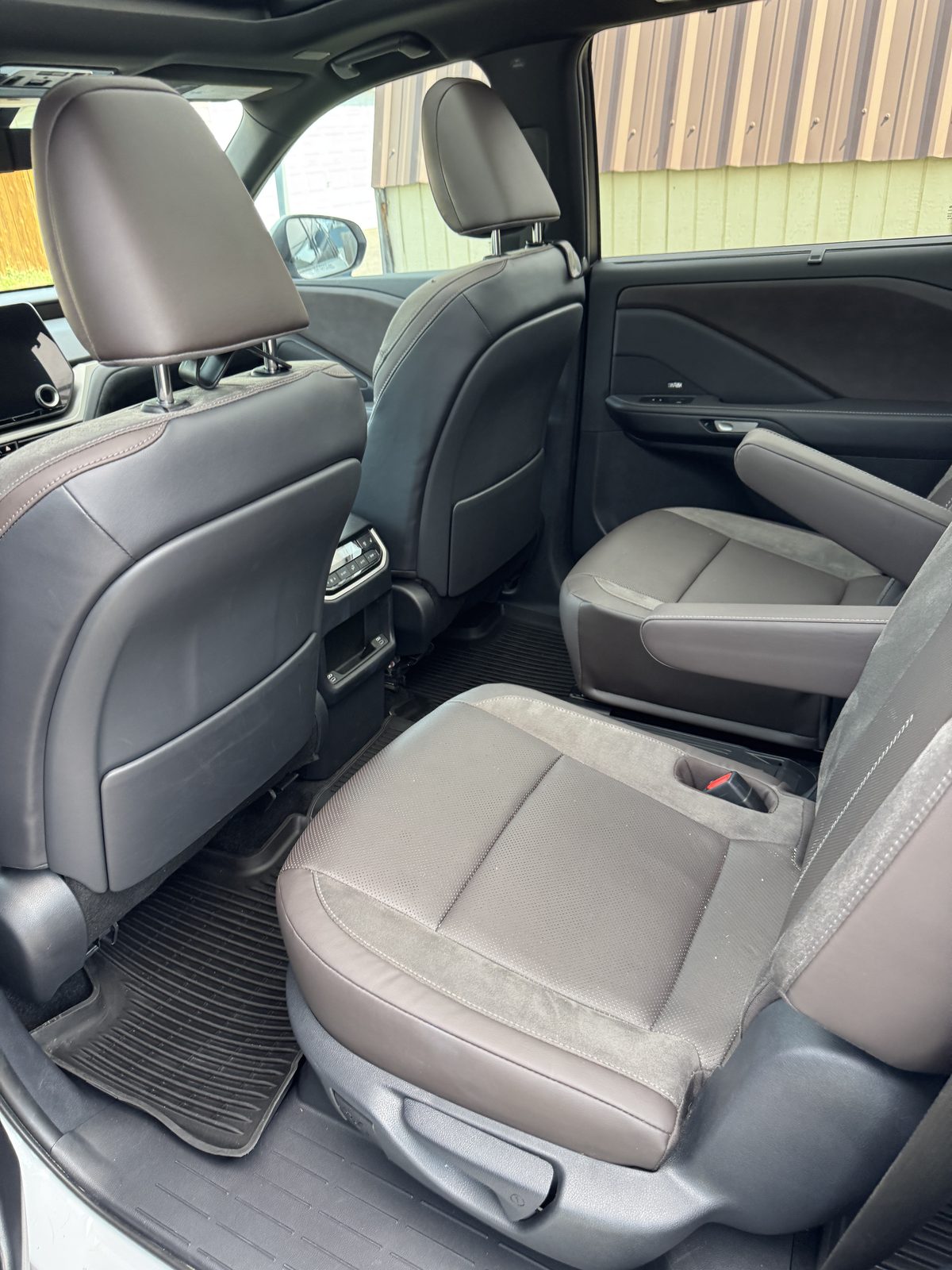 Two-tone leather rear cabin in a Lexus TX detailed in Missoula