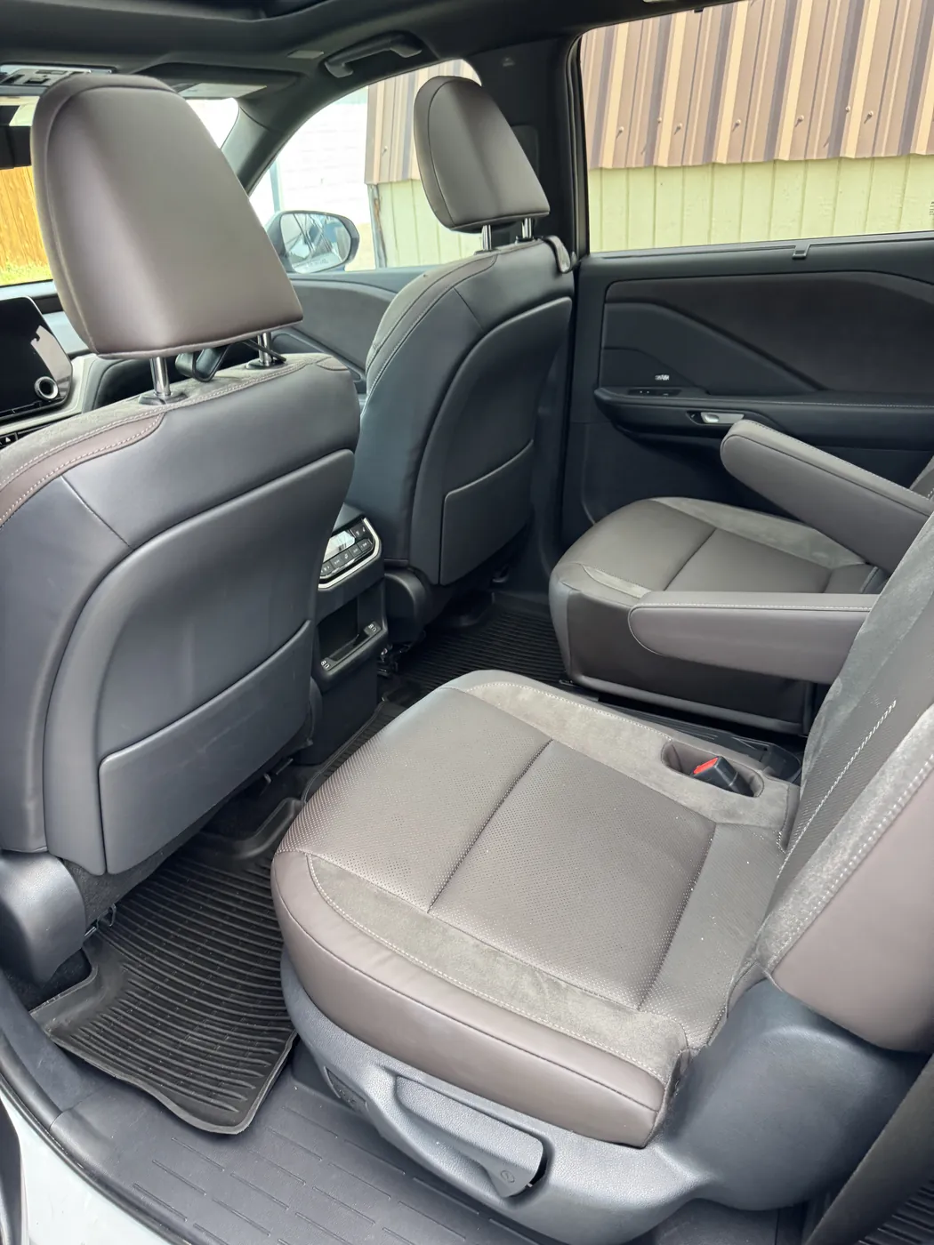 Two-tone leather rear cabin in a Lexus TX detailed in Missoula